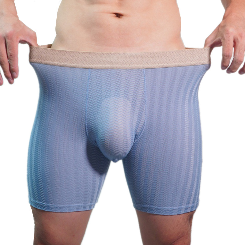 Mens Boxer Shorts Homme Nylon  - Long Leg Trunk Men ulasan dan harga