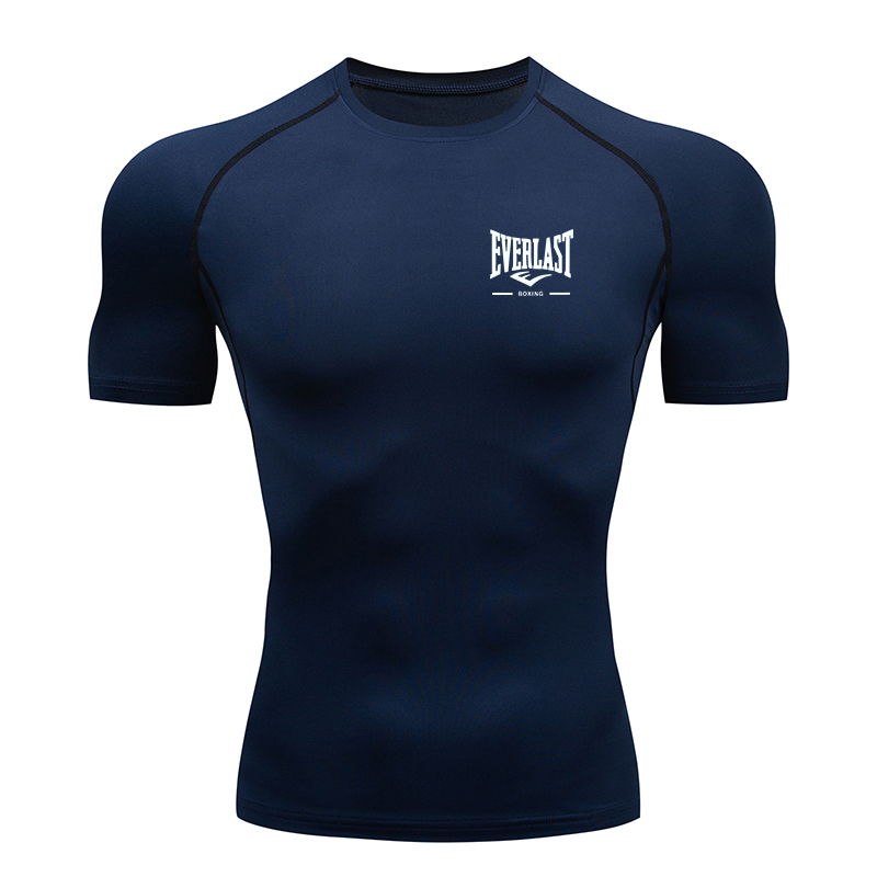 2026 new style men's running t - T Shirt Tight Fit ulasan dan harga