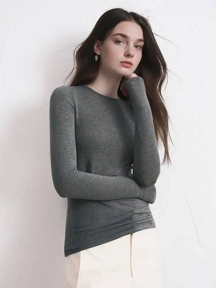 Women Cashmere Blend Long Slee - Base Layer Top ulasan dan harga